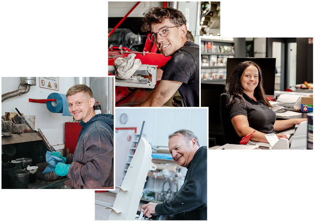 Collage von Teammitgliedern des Brummi-Centers